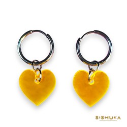 Corazón Mini Naranja Flúor