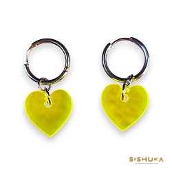 Corazón Mini Amarillo Flúor