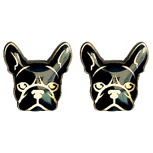 Mini pendientes de metacrilato bicapa y acabados en resina