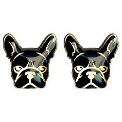 Mini pendientes de metacrilato bicapa y acabados en resina
